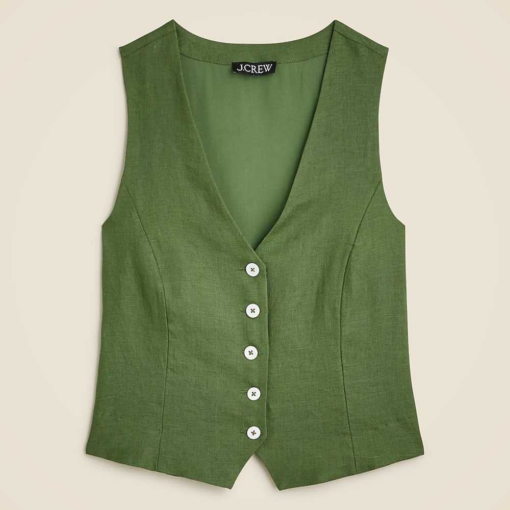 J. Crew Slim-fit Linen Vest